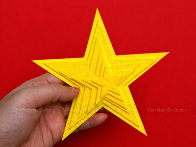 Sao nỉ Vàng phụ kiện Handmade [6 Size] PK-SAO-01